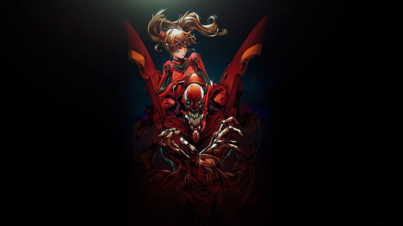 Обои на рабочий стол Souryuu Asuka Langley / Аска Лэнгли Сорью из аниме Evangelion / Евангелион
