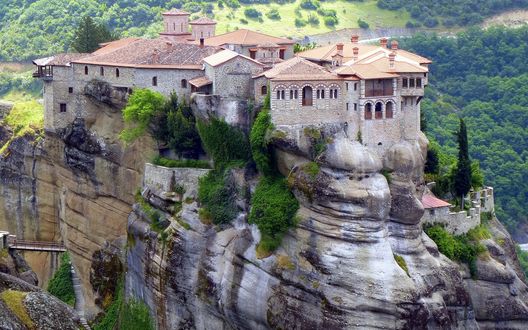 Обои на рабочий стол Монастыри Метеоры (Фессалия, Греция) / Meteora (Thessalia, Greece)