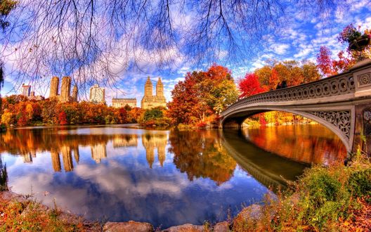 Обои на рабочий стол Красивый центральный парк Нью-Йорк / New York, США / USA