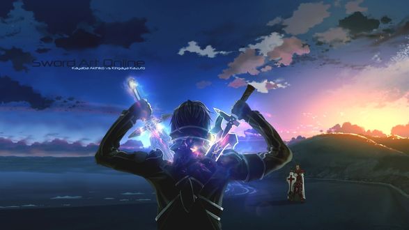Обои на рабочий стол Kirito / Кирито из аниме Sword Art Online / Мастера Меча Онлайн