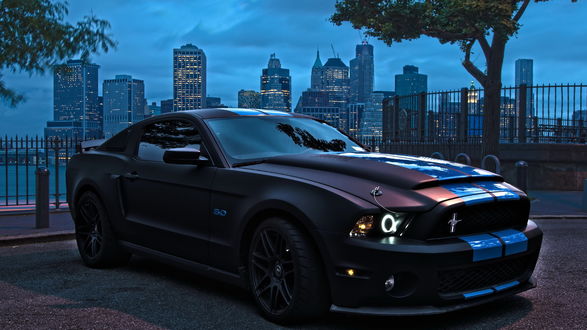 Обои на рабочий стол Ford Mustang GT500 тюнинг