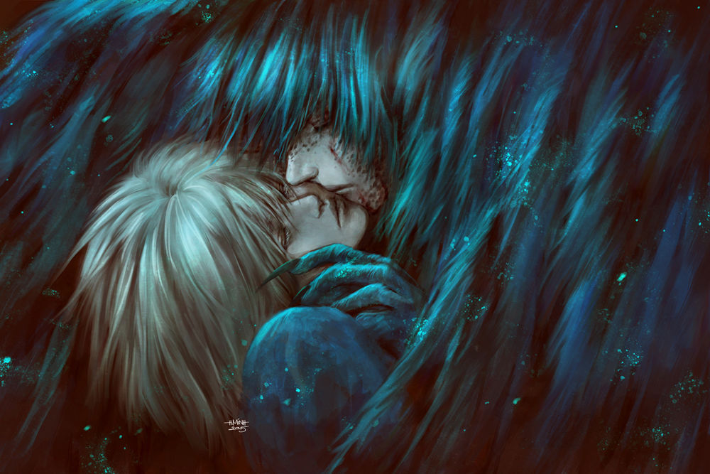 Обои для рабочего стола Howl / Хаул и Sophie Hatter / Софи Хаттер из аниме Howl no Ugoku Shiro / Ходячий замок Хаула, by NanFe