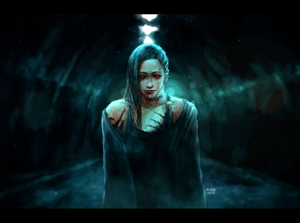 Обои для рабочего стола Uta / Ута из аниме Tokyo Ghoul / Токийский Гуль, art by NanFe