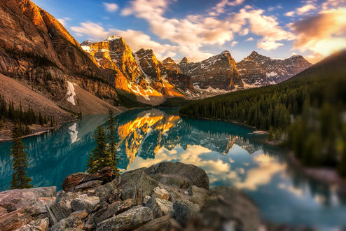 Обои на рабочий стол Moraine Lake, Banff National Park / озеро Морейн, Национальный парк Банф, фотограф Richard_ Mark