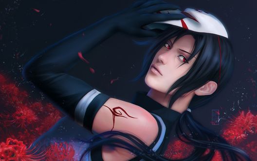 Обои на рабочий стол Итачи Учиха / Itachi Uchiha из аниме Наруто / Naruto