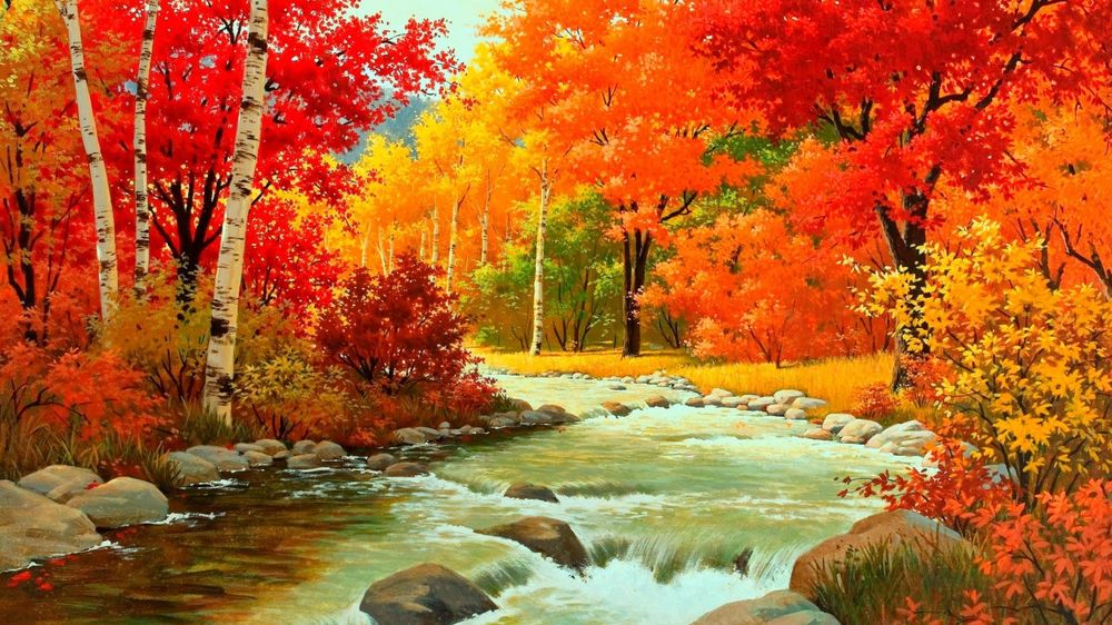 Осенний Лес Фото Рисунок