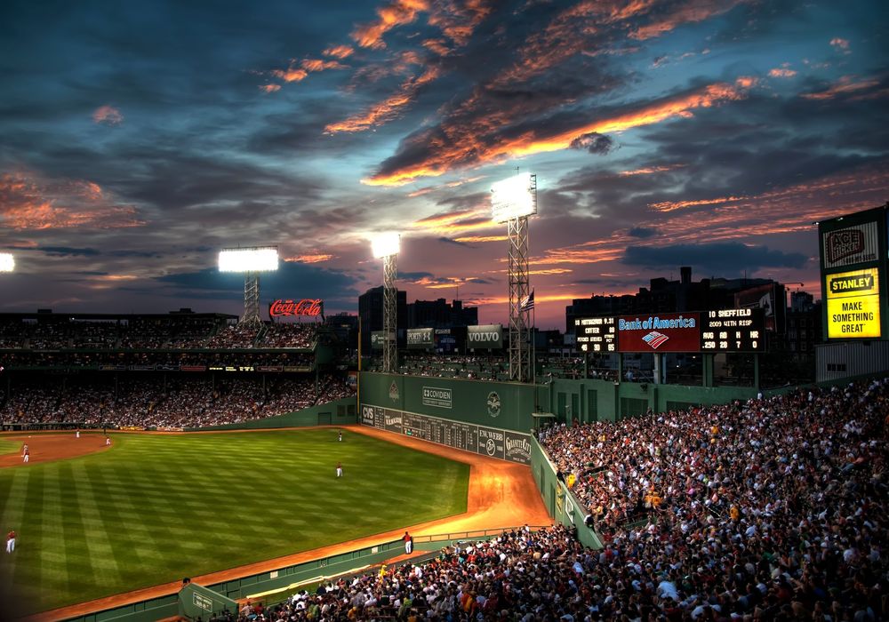 Обои для рабочего стола Fenway Park, бейсбольный стадион в Бостоне, Бостон, штат Массачусетс, США