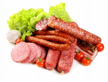 Обои на рабочий стол Натюрморт из мясных деликатесов