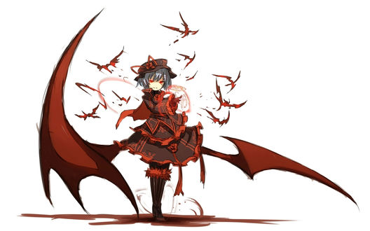 Обои на рабочий стол Remilia Scarlet / Ремилия Скарлет из игры Проект Восток / Touhou Project