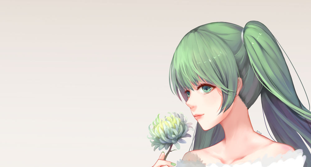 Обои для рабочего стола Vocaloid Hatsune Miku / Вокалоид Хатсуне Мику, by satorixxx