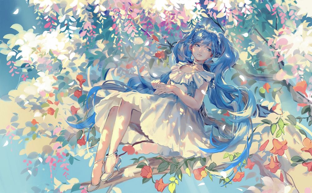 Обои для рабочего стола Vocaloid Hatsune Miku / Вокалоид Хатсуне Мику