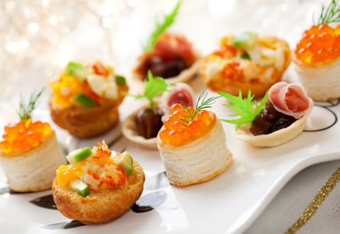 Обои на рабочий стол Канапе с вкусными начинками