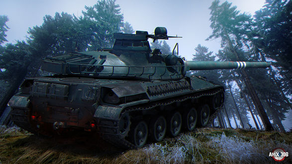 Обои на рабочий стол Французский танк AMX 30B из игры World of Tanks