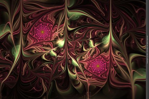 Обои на рабочий стол Painting of a Cherry Tree фрактальная абстракция от Xyrus02