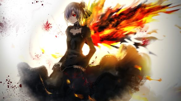 Обои на рабочий стол Киришима Тока / Kirishima Touka из аниме Tokyo Ghoul / Токийский Гуль