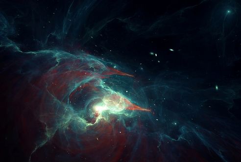 Обои на рабочий стол Космическая туманность, by chaosfissure
