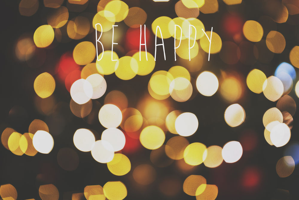 Обои для рабочего стола Разноцветное боке (BE HAPPY)