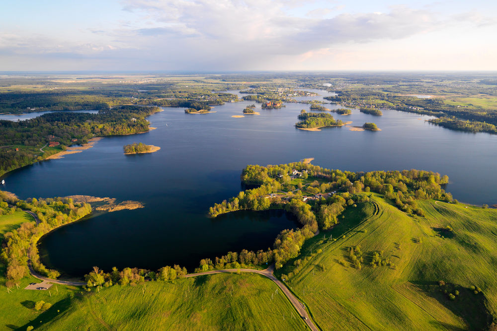 Обои для рабочего стола Trakai Historical National Park, Литва, панорама