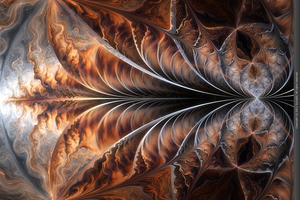Обои для рабочего стола Fractal Flame фрактальная абстракция от Xyrus02