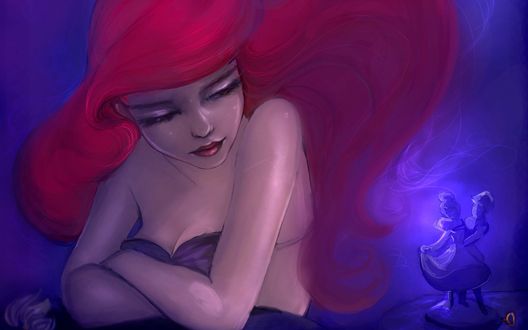 Обои на рабочий стол Ариель / Ariel героиня из мультфильма Русалочка / Tthe little mermaid