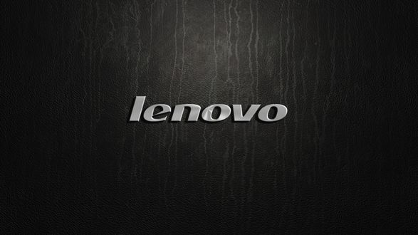 Обои на рабочий стол Леново / Lenovo/, логотип на темном фоне