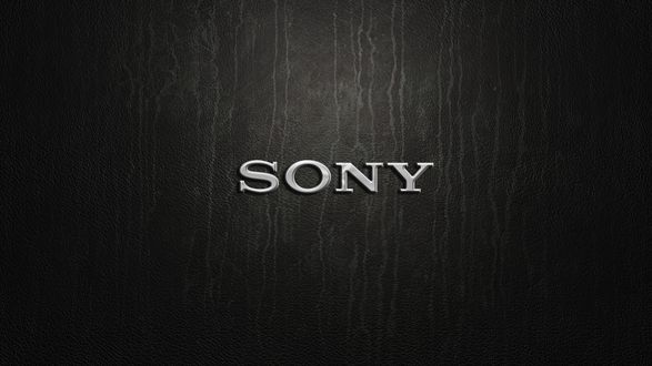 Обои на рабочий стол Логотип компании Сони / Sony / на темном фоне