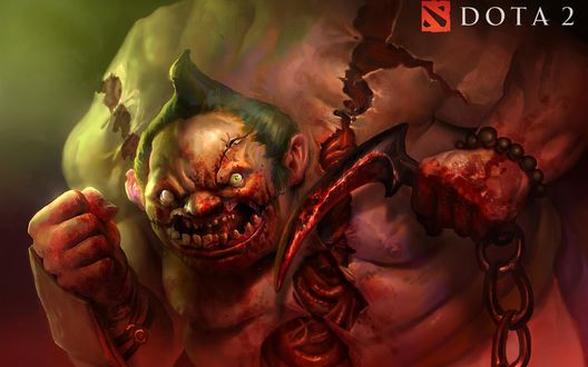Обои на рабочий стол Pudge - The Butcher / Мясник - Пудж из компьютерной игры DOTA 2