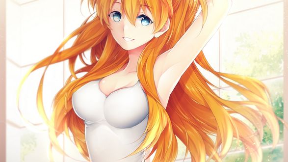 Обои на рабочий стол Аниме Neon Genesis Evangelion, девушка, Аска Лэнгли Сорью