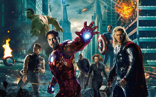 Обои на рабочий стол Герои фильма Мстители / The Avengers /