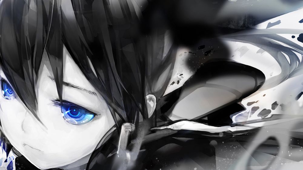Обои для рабочего стола Мато Курои с аниме Стрелок с Черной Скалы / Black Rock Shooter /