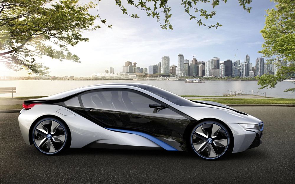 Обои для рабочего стола BMW i8 Concept, на берегу озера