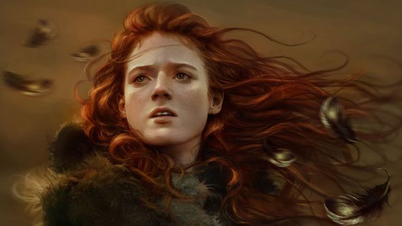 Обои на рабочий стол Британская актриса Роуз Элеанор Арбетнот-Лесли / Rose Eleanor Arbuthnot-Leslie в образе Игритт из сериала Игра престолов / Game of Thrones