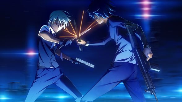 Обои на рабочий стол Ножевой бой в аниме Плод Грисайи / Grisaia no Kajitsu