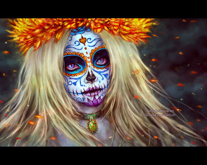 Обои на рабочий стол La Bella Muerte / Красивая Смерть, by NanFe