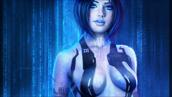 Обои на рабочий стол Cortana / Кортана — вымышленный искусственный интеллект, персонаж серии игр Halo, by MagicnaAnavi