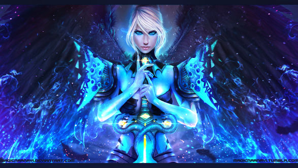 Обои на рабочий стол Guardian - Dragonhunter из игры Guild Wars 2, by MagicnaAnavi