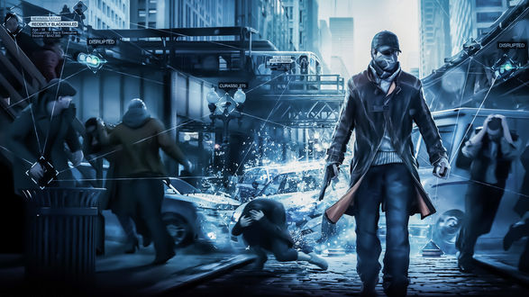 Обои на рабочий стол Watch Dogs - Мультиплатформенная компьютерная игра в жанре приключенческого боевика с открытым миром