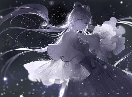 Обои на рабочий стол Vocaloid Luo Tianyi / Вокалоид Луо Тьянуй (Happy new year)