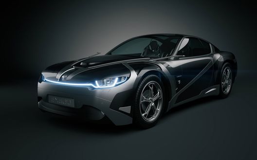 Обои на рабочий стол Спорткары, 2015, Tronatic Everia Concept на сером фоне