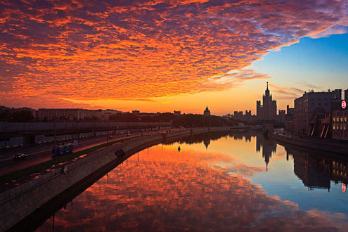 Обои на рабочий стол Московский закат, фотограф Alexandra Brovko