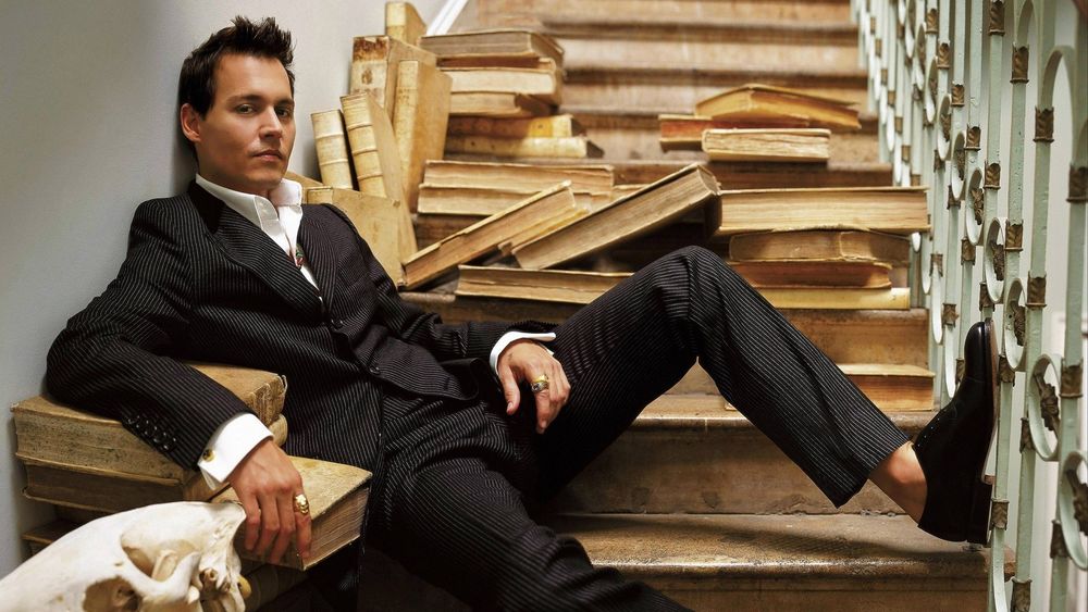 Обои для рабочего стола Стильный актер Джонни Депп / Johnny Depp