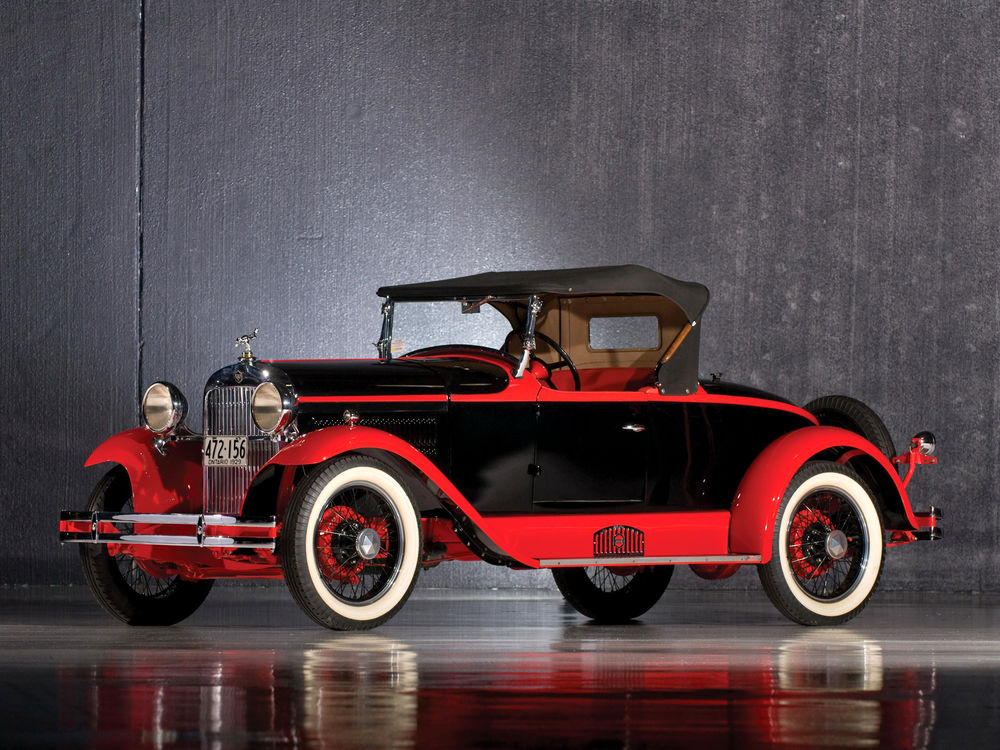 Обои для рабочего стола Автомобиль 1929 Essex Speedabout Boattail Roadster на сером фоне