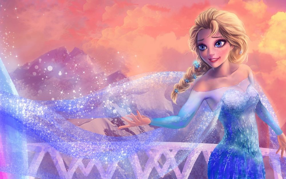 Обои для рабочего стола Эльза / Elsa из мультфильма Холодное сердце / Frozen