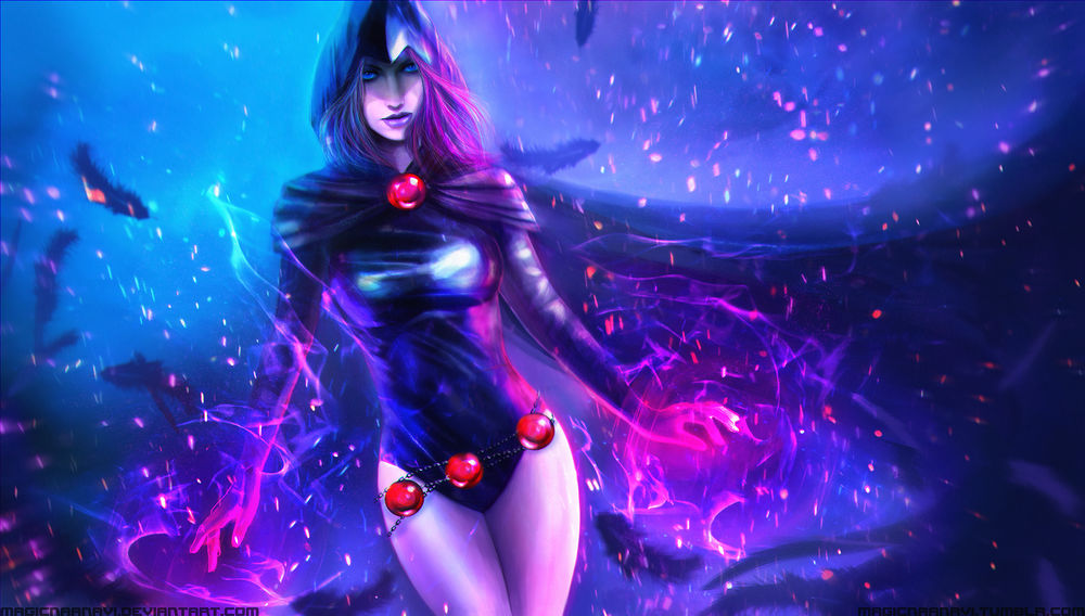 Обои для рабочего стола Raven / Рейвен / Ворона из мультсериала Юные Титаны / Teen Titans, by MagicnaAnavi
