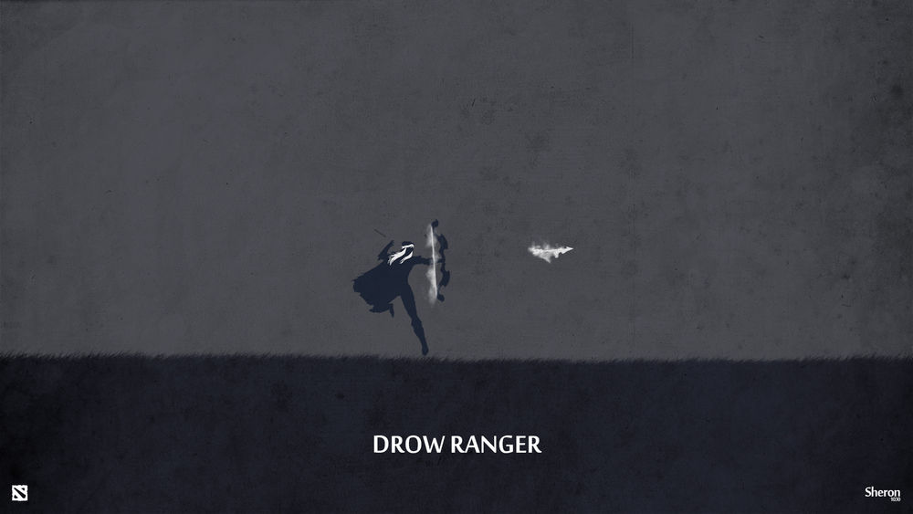 Обои для рабочего стола Мужчина с луком (Drow Ranger)