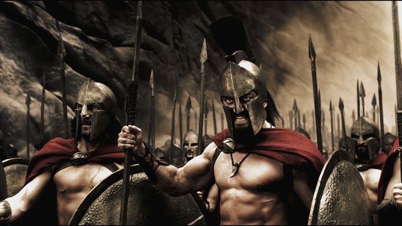 Обои на рабочий стол Спартанцы из кинофильма 300 Спартанцев
