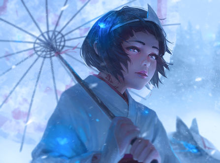 Обои на рабочий стол Nora / Нора из аниме Noragami / Бездомный Бог, by guweiz