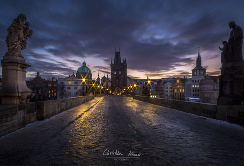 Обои на рабочий стол Работа An early morning in PragueThis shot was taken right at sunrise in Prague / Рано утром в Праге снимок был сделан прямо на рассвете в Праге, Чехия, Czech Republic, ву Christian Kraus