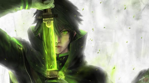 Обои на рабочий стол Yuuichirou Hyakuya / Юичиро Хакуя из аниме Owari no Seraph / Последний Серафим