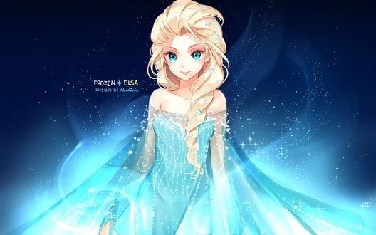Обои на рабочий стол Эльза / Elsa из мультфильма Холодное сердце / Frozen, by Nardack